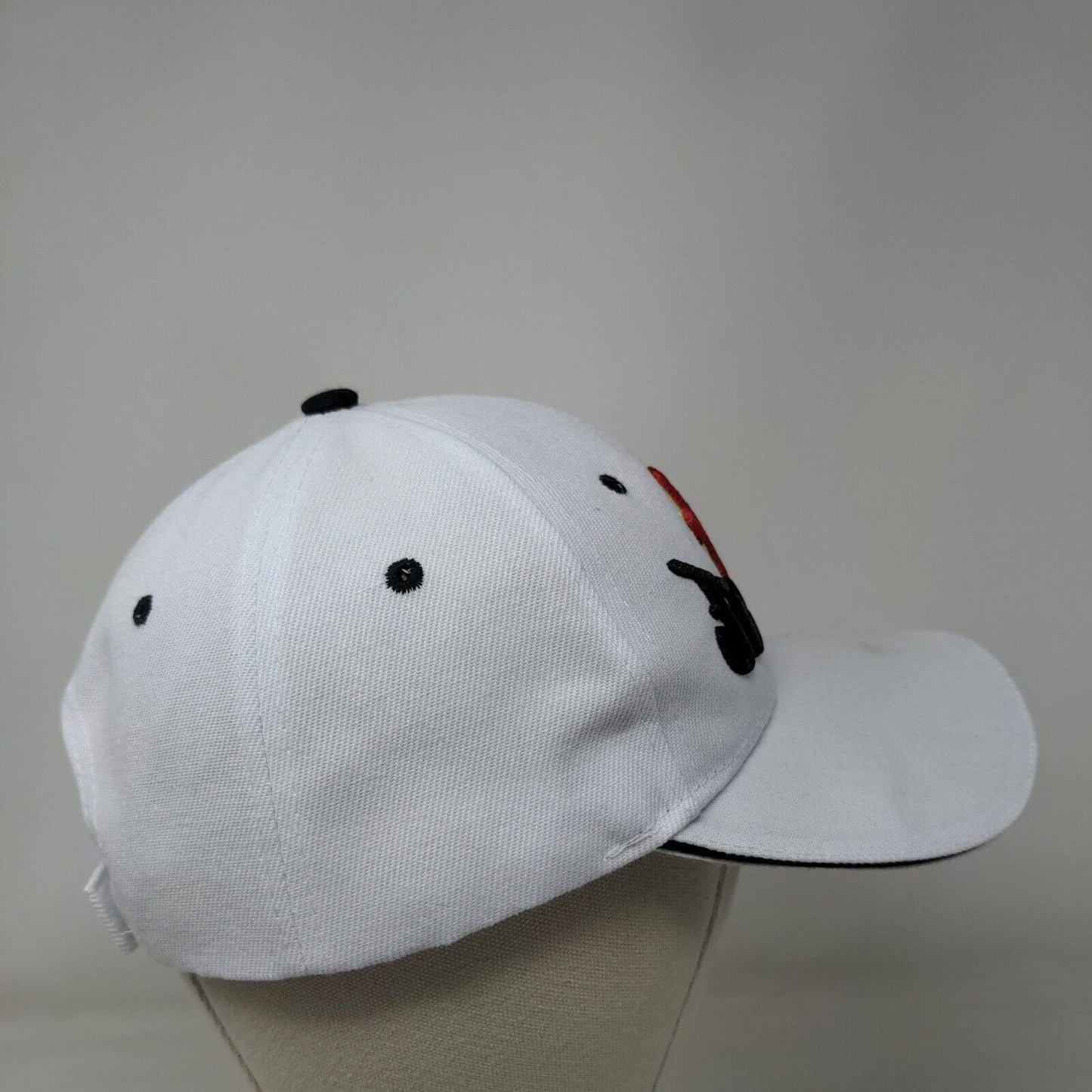 Jesus Slideback Hat White One Size Adjustable Embroidered Vented Holes 6 Panel