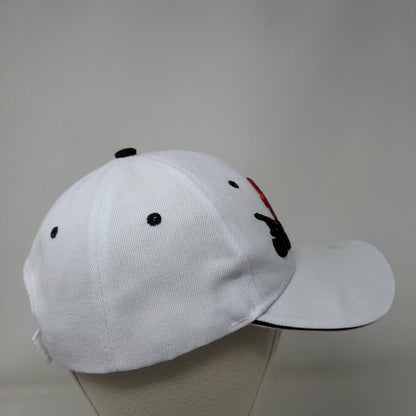 Jesus Slideback Hat White One Size Adjustable Embroidered Vented Holes 6 Panel