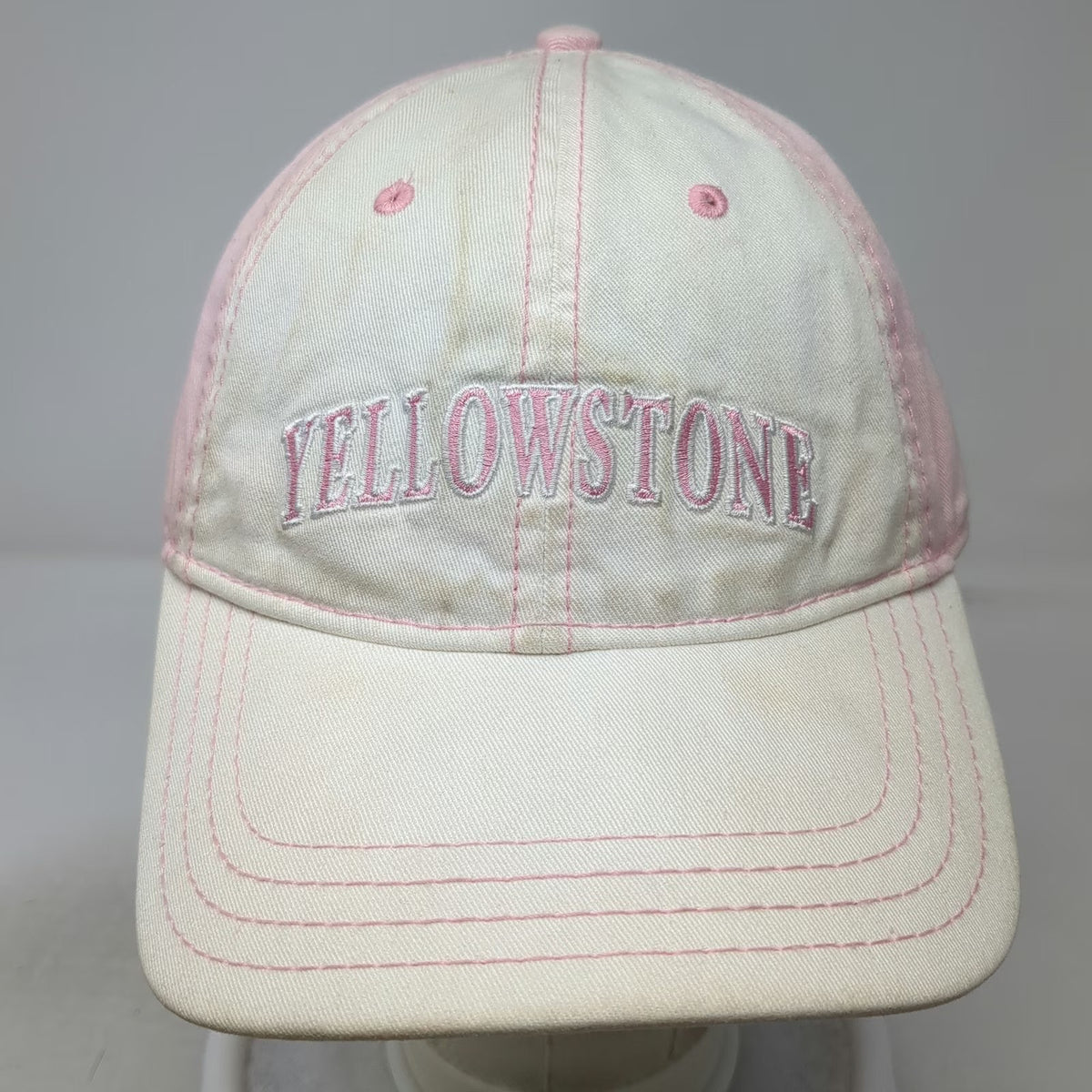 Triangle Sport Headwear Baseball Cap White OSFM Pink Yellowstone Contrast Hat