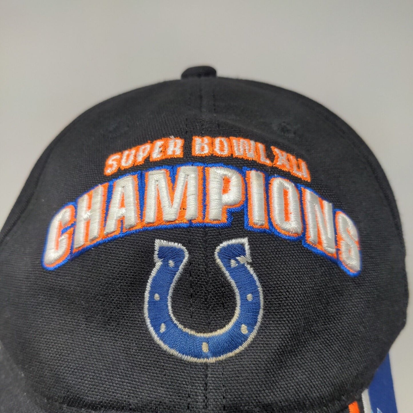 NFL Men's Strapback Hat Black OSFA Indianapolis Colts Superbowl Champions XLI