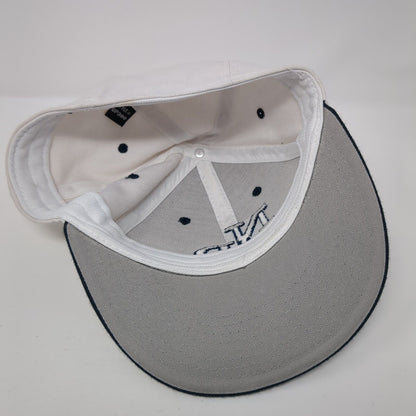 NP Fitted Hat White 7 1/4 Embroidered Vented Holes 6 Panel The Game Pro