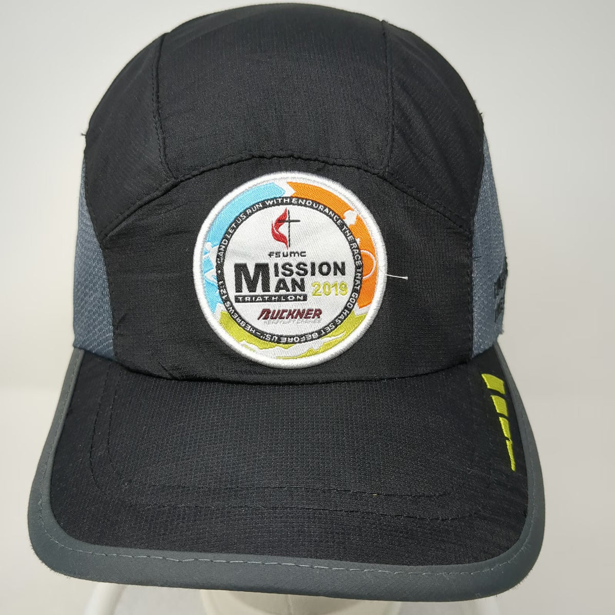 Without Limits 5 Panel Black Hat OSFM Mission Man 2019 Triathlon Finisher Mesh
