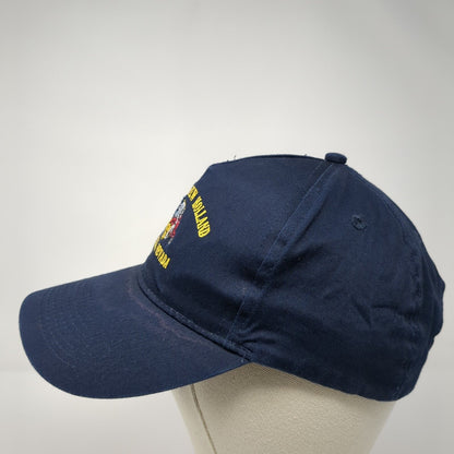 Winnemucca New Holland Strapback Hat Blue One Size Embroidered Otto