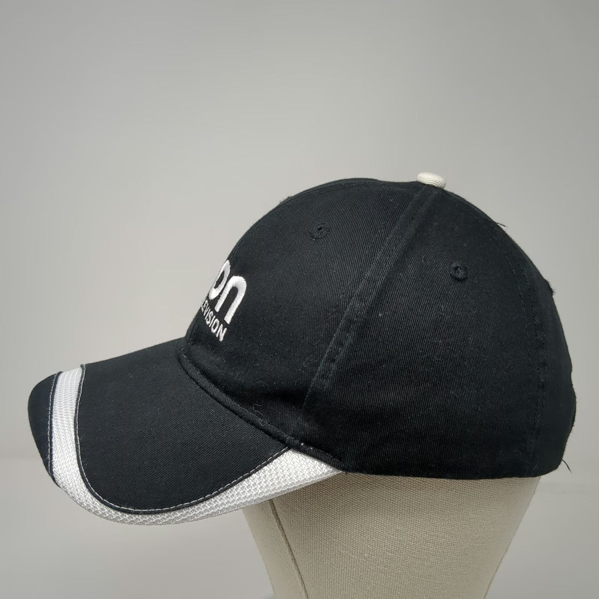 Big Accessories Baseball Cap Black White One Size Ion Television Mesh Trim Hat