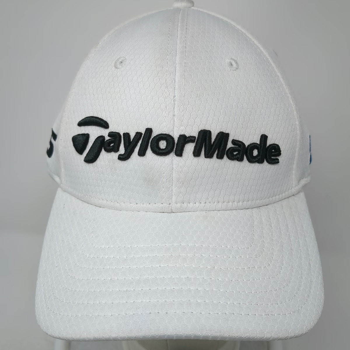 TaylorMade Baseball Cap White XL SIM TP5 A-Flex Stretch Fit Golf Performance Hat
