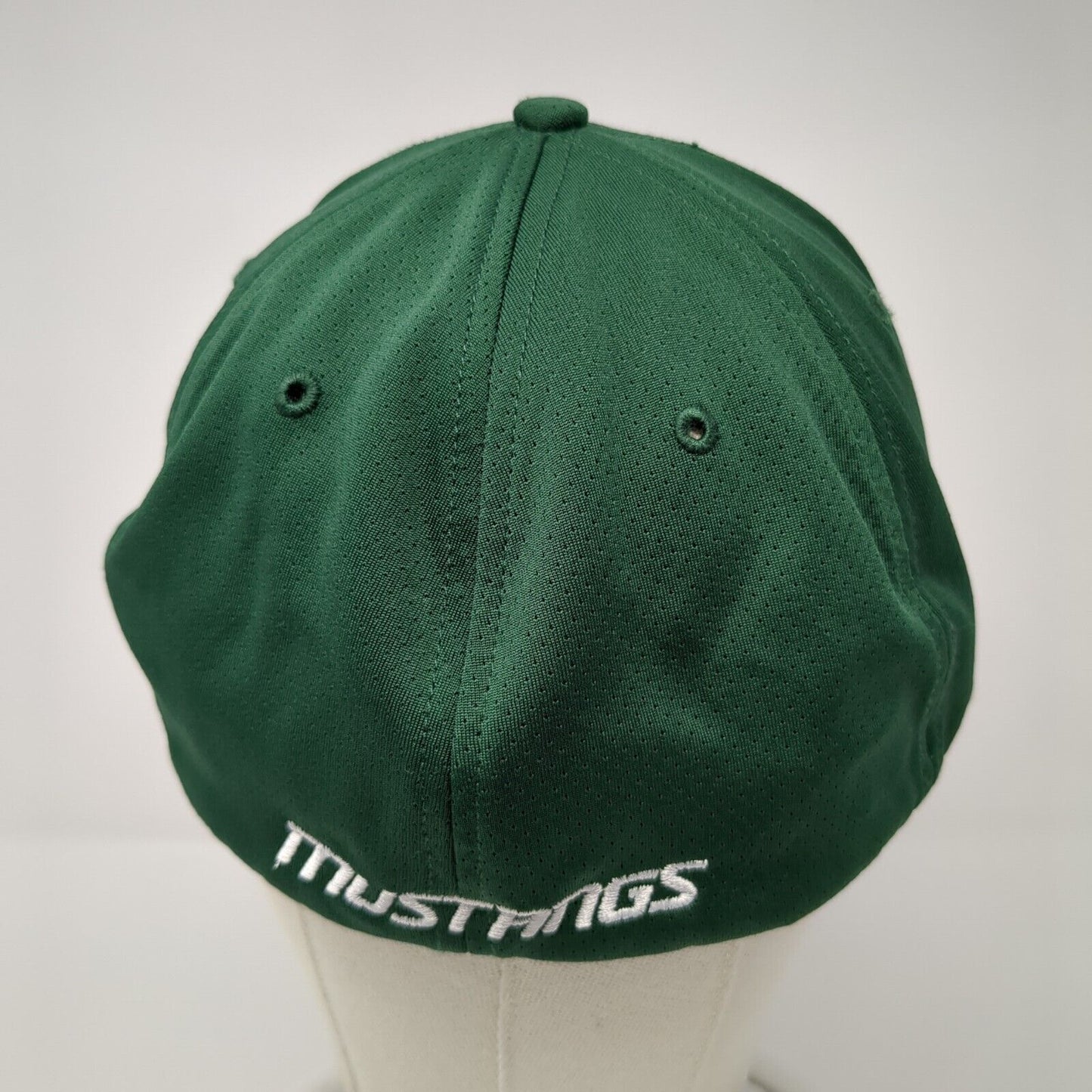 E Mustangs Fitted Hat Green L-XL Embroidered 6 Panel Richardson Matrix