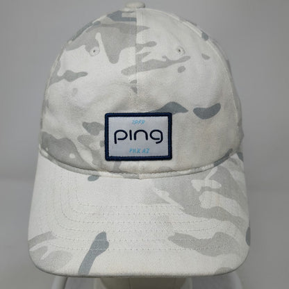 Ping Baseball Cap White Camo One Size Slideback Golf Play Your Best Patch Hat