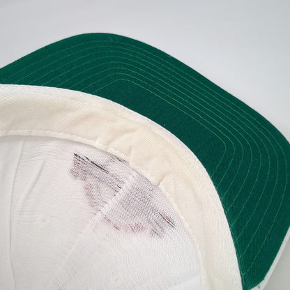 Hard Rock Cafe Berlin Save The Planet Snapback Hat White One Size Cotton Green