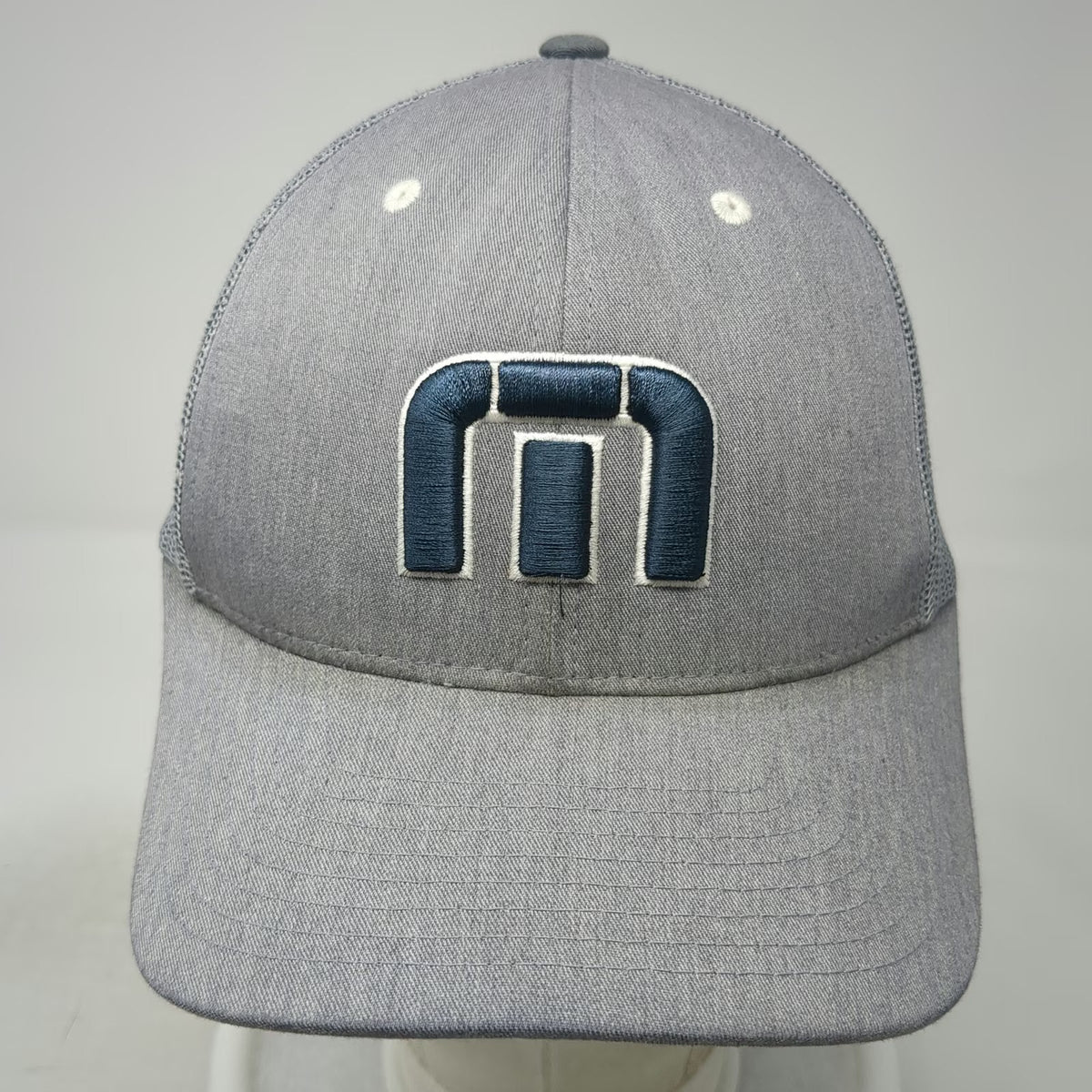 TravisMathew Trucker Hat Gray One Size Mesh Snapback Embroidered Logo Golf