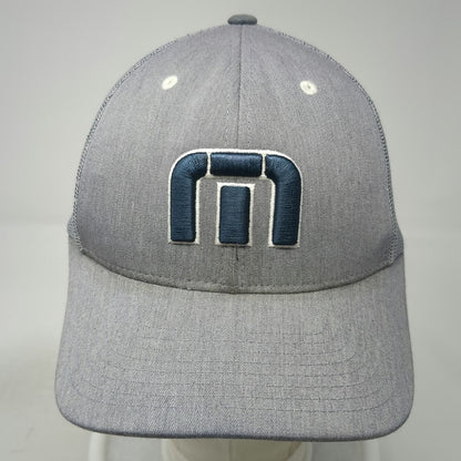 TravisMathew Trucker Hat Gray One Size Mesh Snapback Embroidered Logo Golf