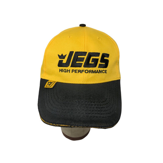 Jegs Headware High Performance  Strapback Hat Yellow & Black Embroidered Logo