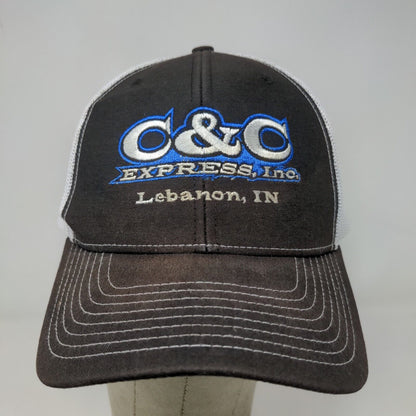 Richardson Men's Snapback Mesh Back Hat Black C&C Express Embroidered Logo
