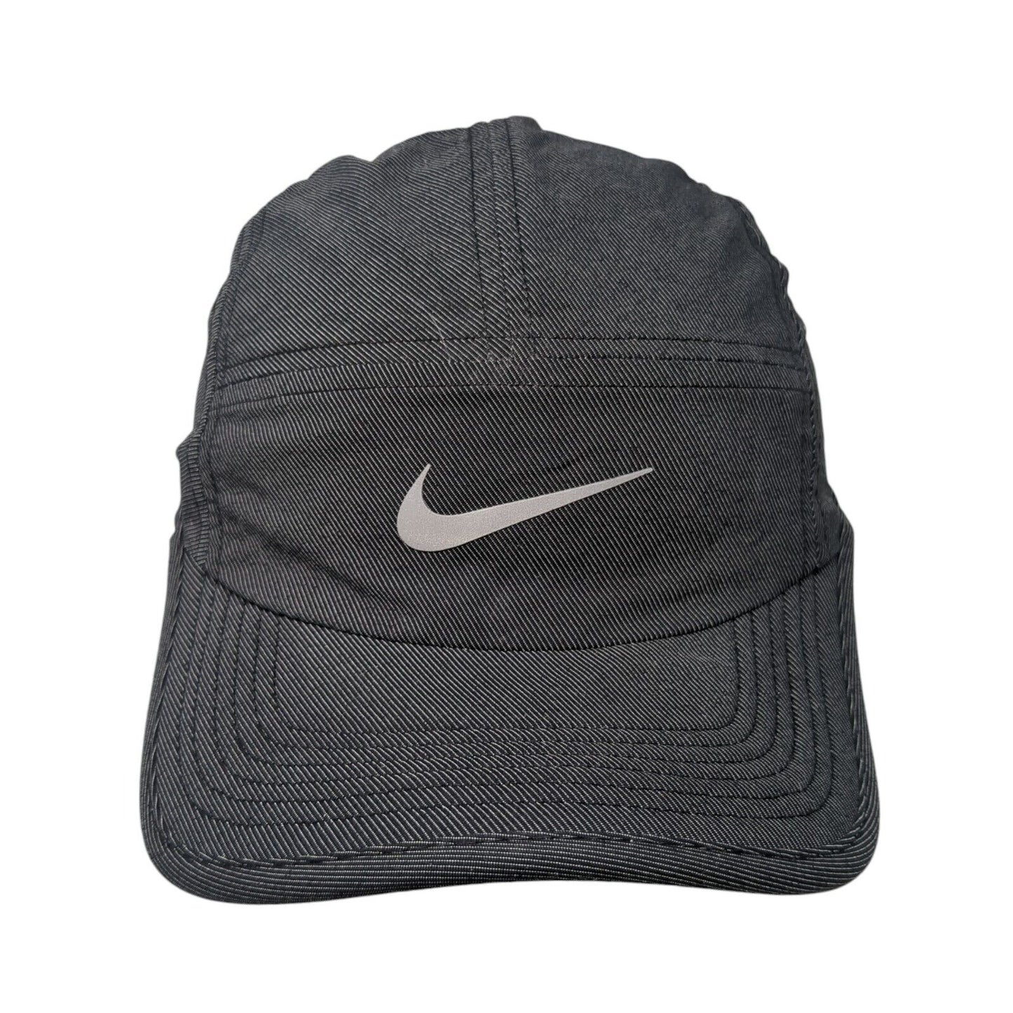 Nike Dri-Fit Strapback 5 Panel Cap Gray OS Adjustable Lightweight Quick Dry
