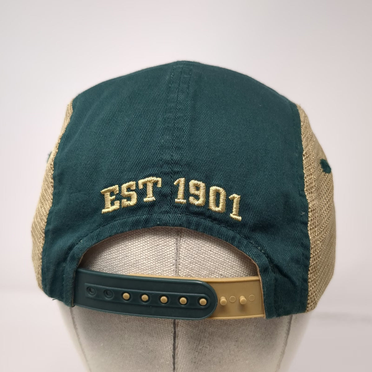 Cal Poly Mustangs NCAA Zephyr 5 Panel Green Beige One Size Mesh Snapback Hat