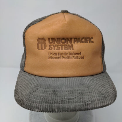 Union Pacific System Snapback Hat Multicolor OSFA Adjustable Corduroy Patriotic