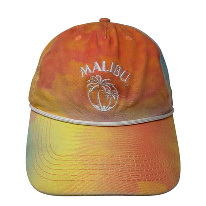 Malibu Snapback Rope Hat Multi One Size Adjustable Tie Dye Embroidered