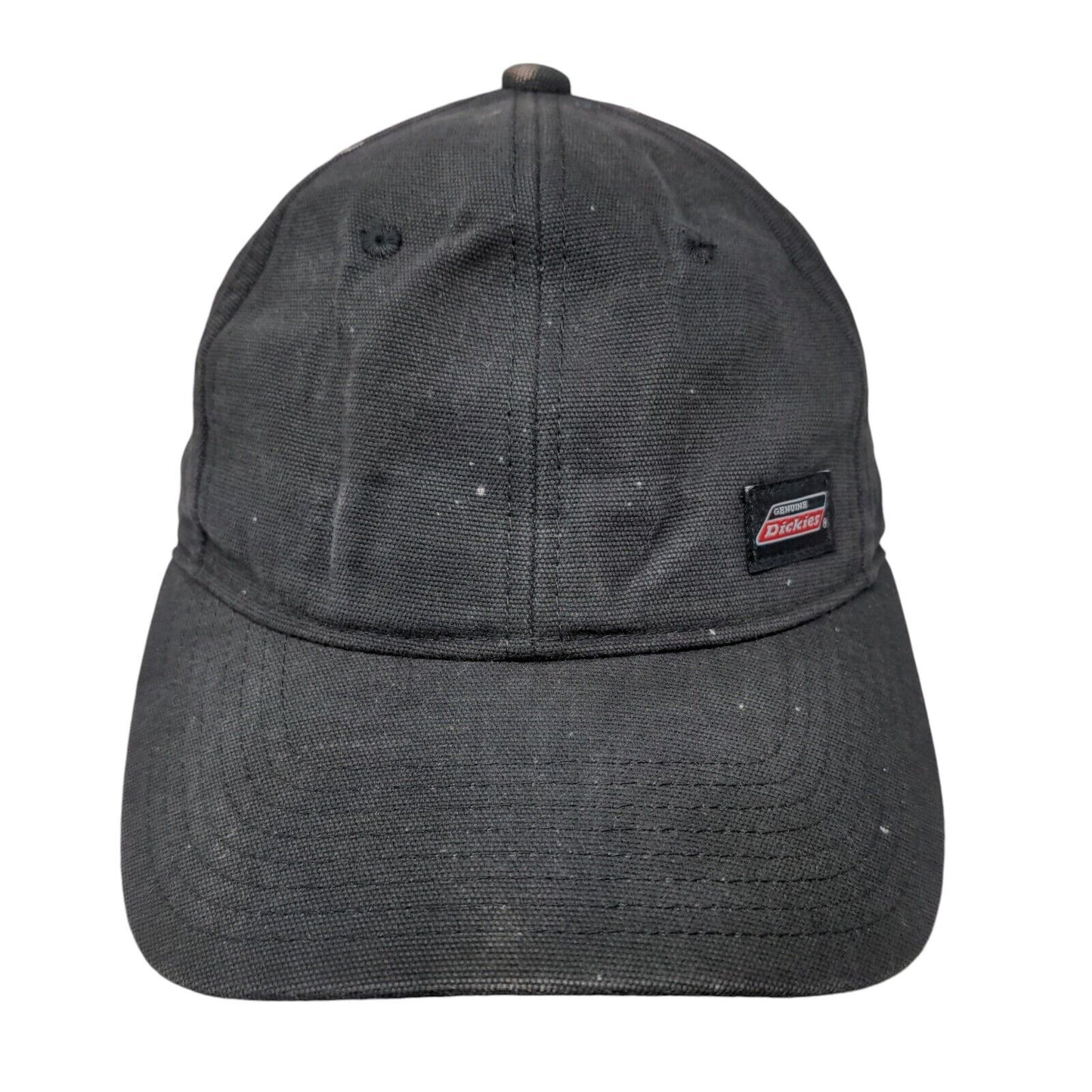 Genuine Dickies Snapback Hat Black One Size Adjustable Solid 6 Panel