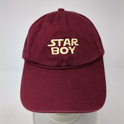 Star Boy Slideback Hat Red OS Adjustable Embroidered 6 Panel Season Caps