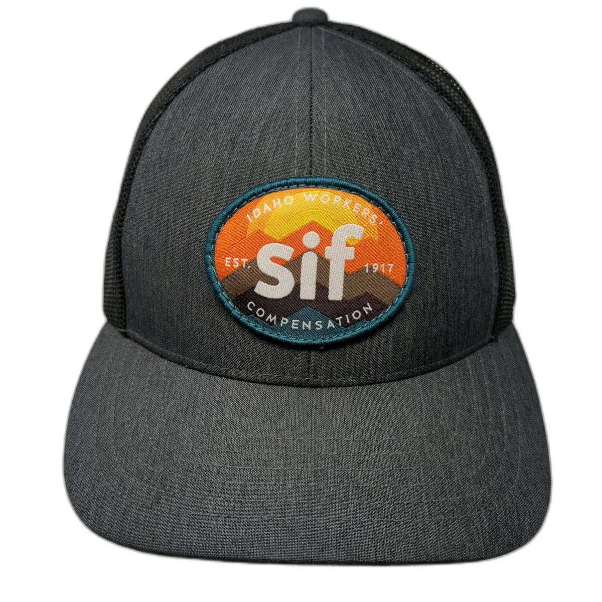 Outdoor Cap Trucker Hat Gray One Size Idaho Workers Compensation SIF Mesh back