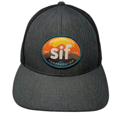 Outdoor Cap Trucker Hat Gray One Size Idaho Workers Compensation SIF Mesh back