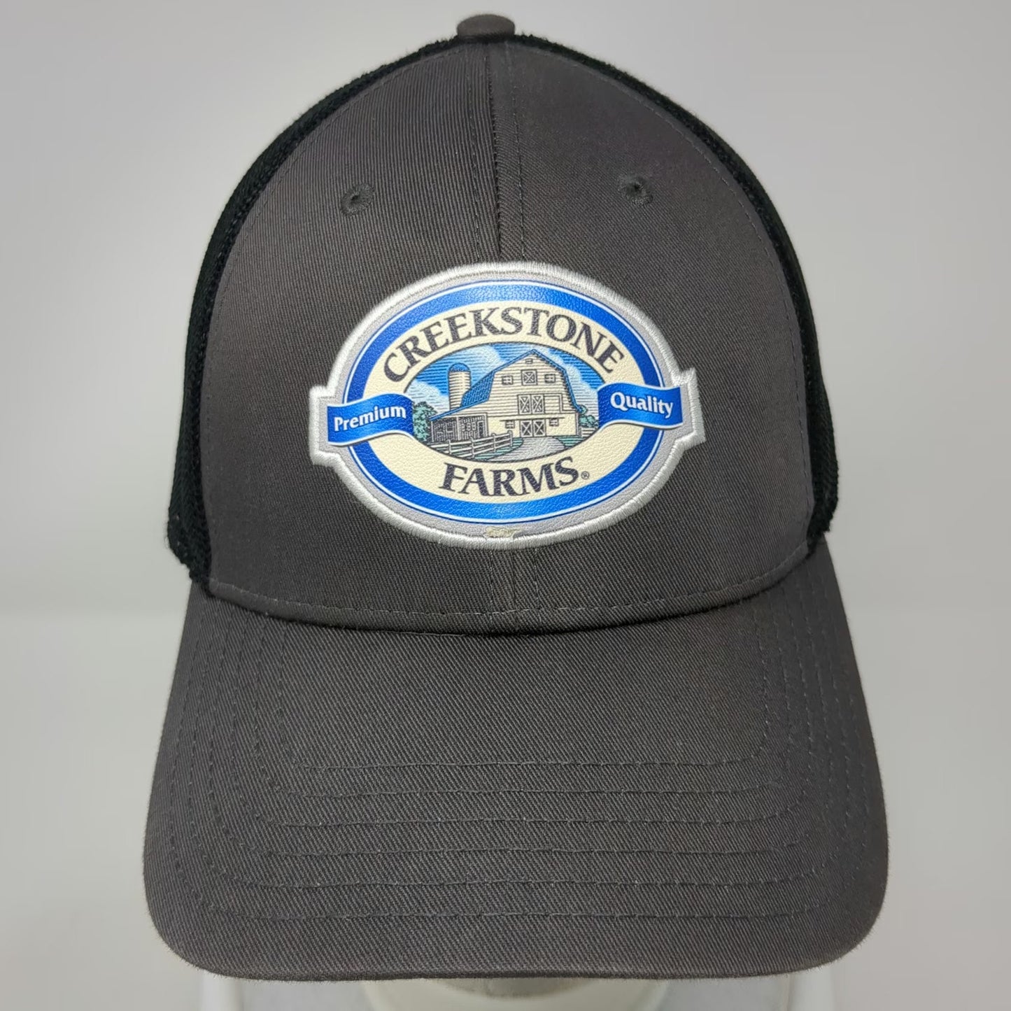 Otto Trucker Hat Gray One Size Creekstone Farms Beef Barn Patch Snapback Mesh