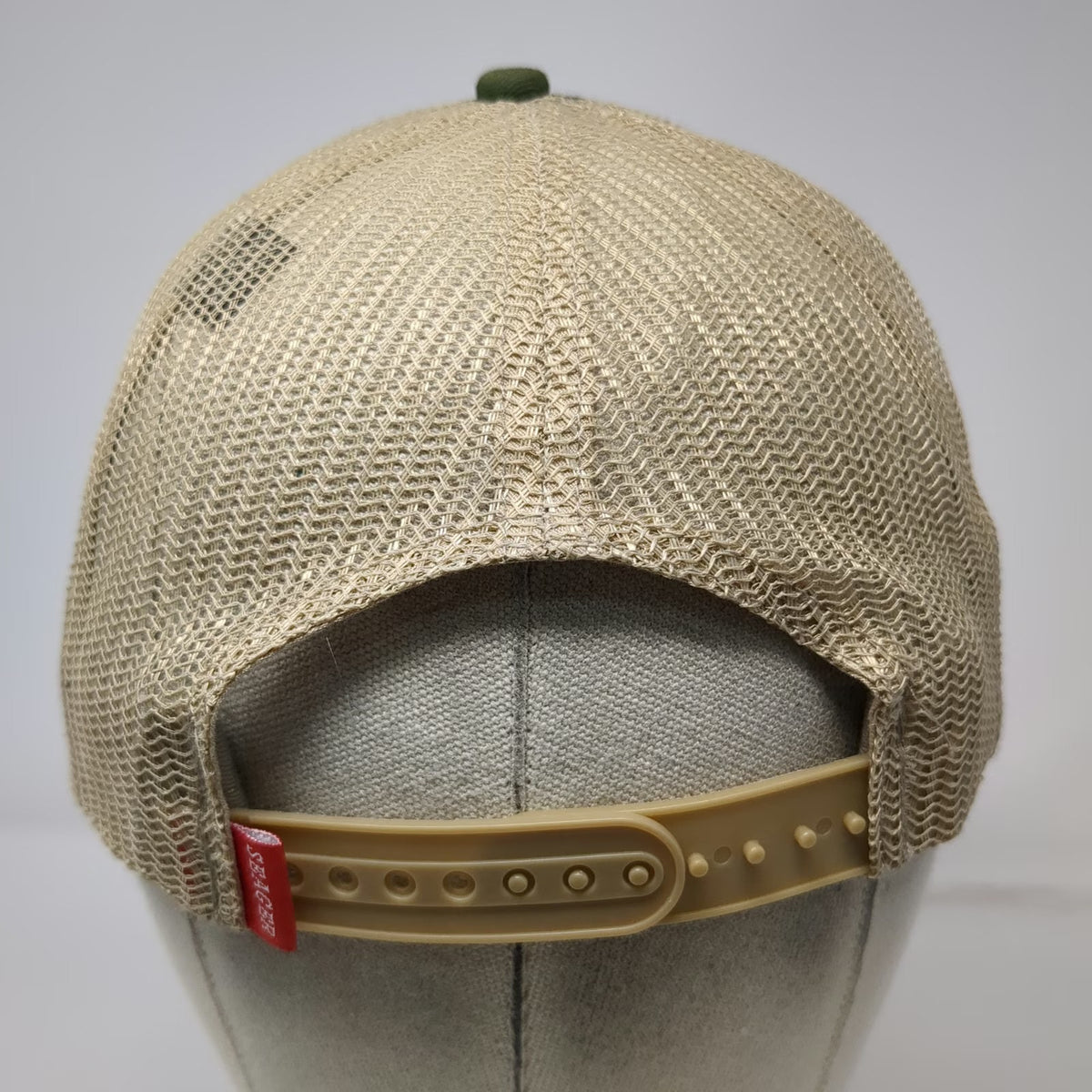 Seager Trucker Hat Green Beige One Size Mesh Snapback Fishing Club Patch