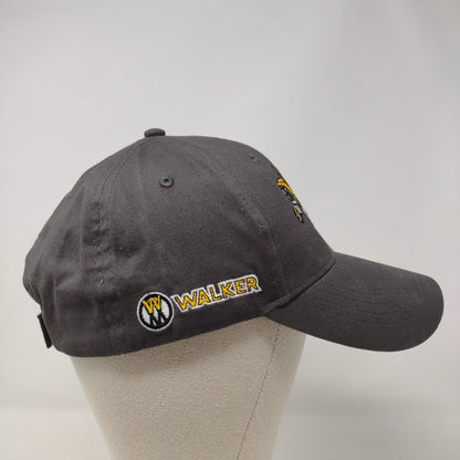 Walker Owner Strapback Hat Gray OSFA Adjustable Embroidered Vented Holes