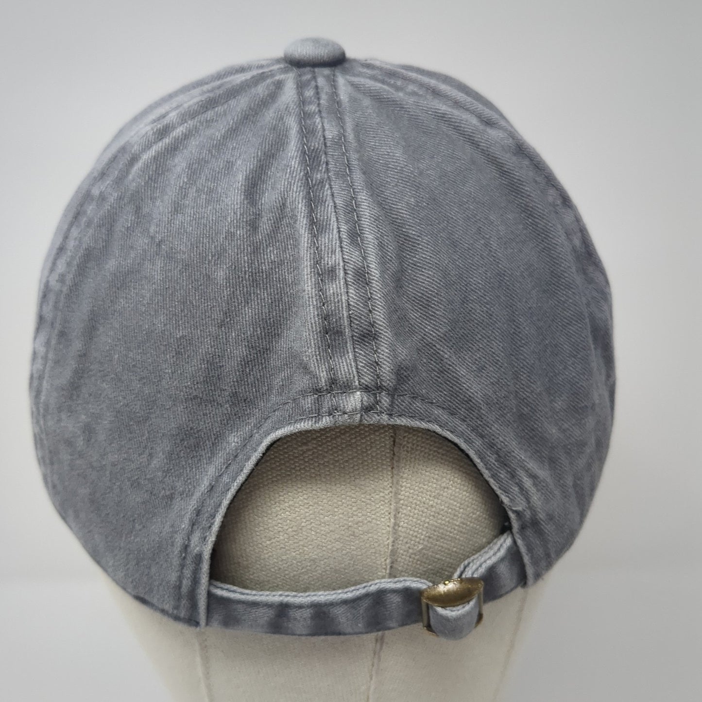 Dog Mom Slideback Baseball Cap Gray One Size Adjustable Embroidered 6 Panel