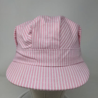 Unbranded Strapback Newsboy Pressboy Hat Cap Pink Small Striped Blank