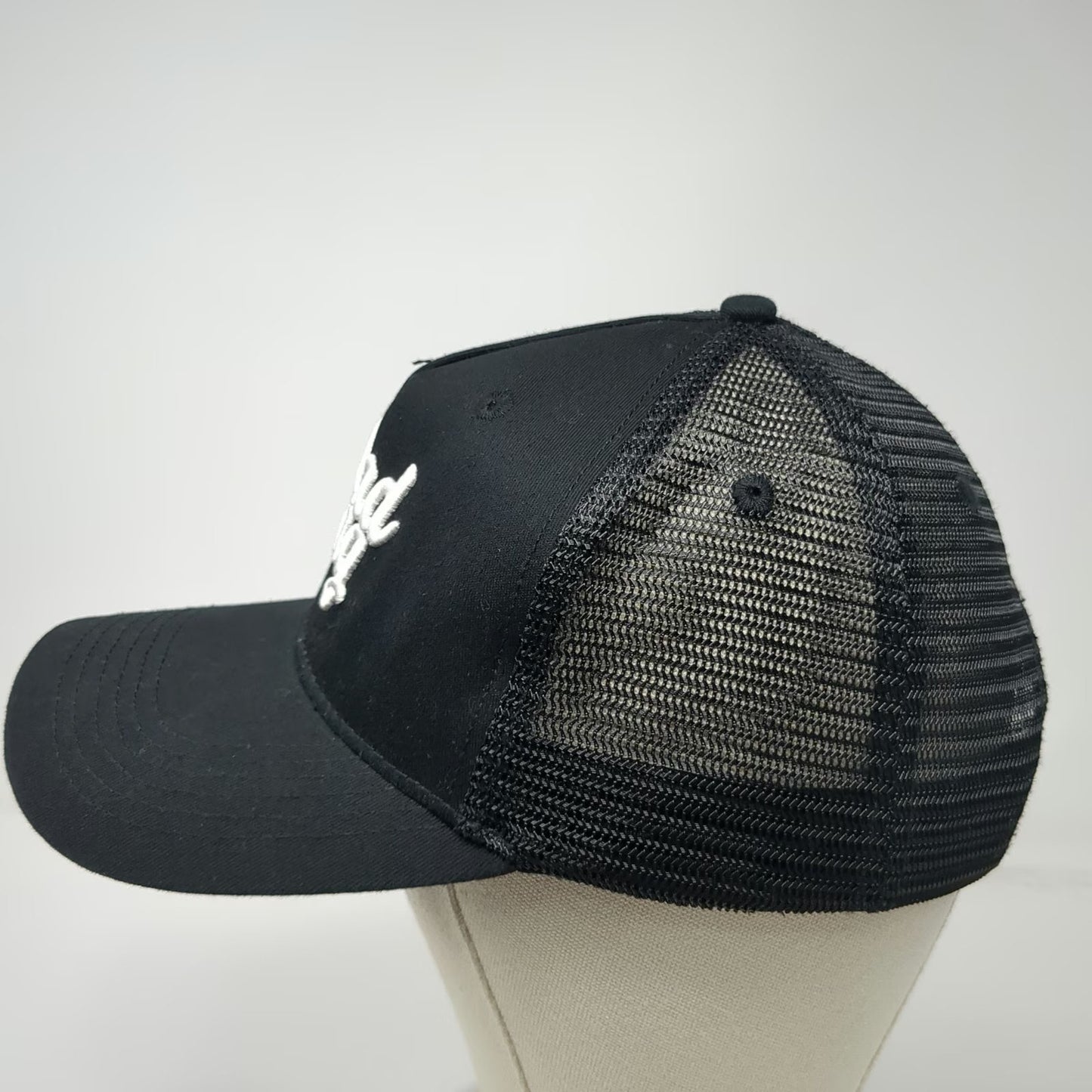 Dad Gang Trucker Hat Black One Size Mesh Snapback IYKYK Script Logo Embroidery