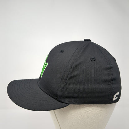 WV Fitted Hat Black XS-S Embroidered Solid 6 Panel C Fit Champro
