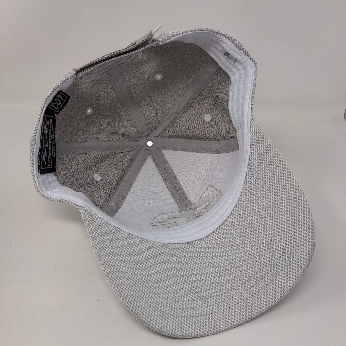 F&G Strapback Trucker Hat Gray One Size Classic Cut Vented Holes 6 Panel Ahead