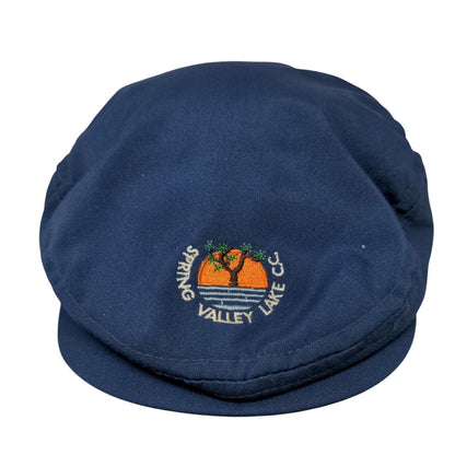 Spring Valley Lake CC Cabbie Flat Hat Blue OSFA Embroidered Breathable