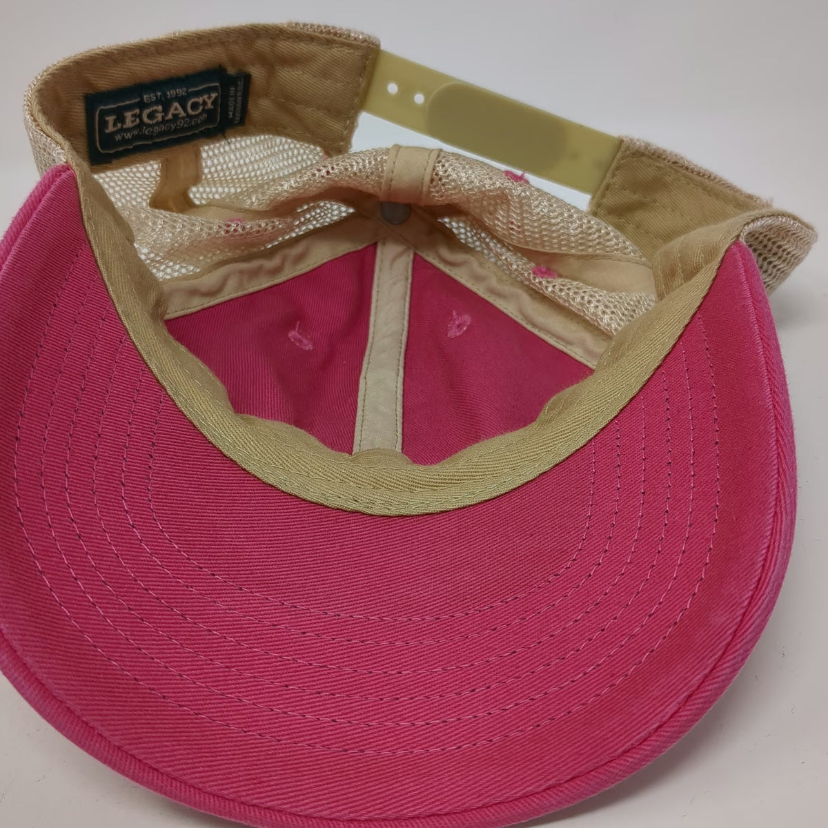 Legacy Pink Trucker Hat One Size Jackson Hole Wyoming Bucking Horse Snapback