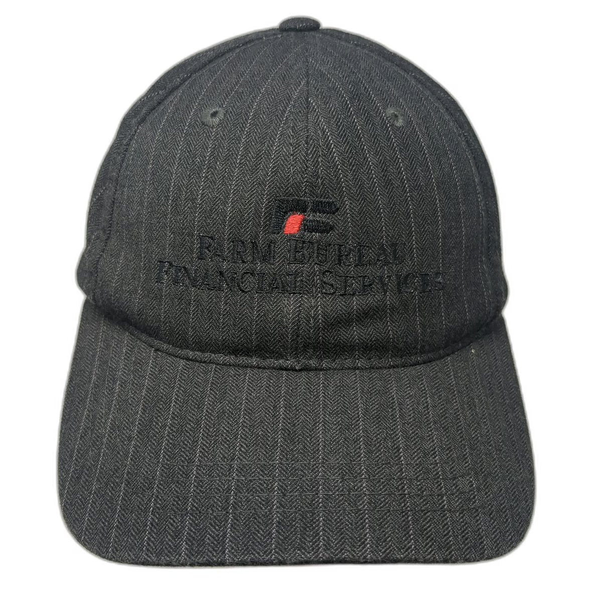 District Baseball Cap Gray One Size Farm Bureau Financial Services Pinstripe Hat