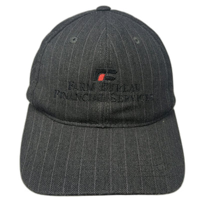 District Baseball Cap Gray One Size Farm Bureau Financial Services Pinstripe Hat