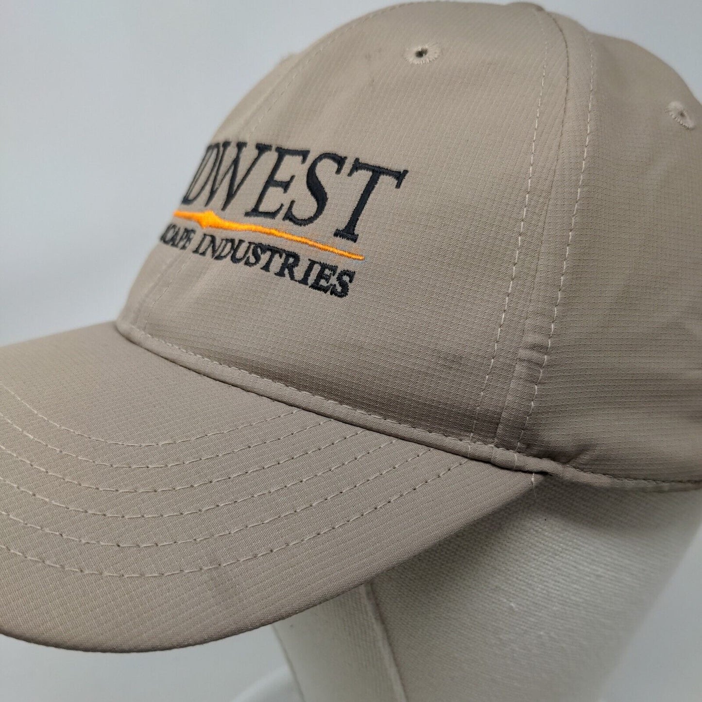 Midwest Landscape Industries Adult Strapback Hat Tan One Size Outdoor Cap