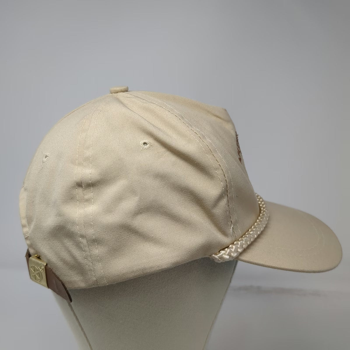 Sportcap Supreme 5 Panel Beige One Size Hat Antelope Island Bison Round-Up Rope