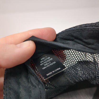 PD Idaho Snapback Trucker Hat Black One Size Adjustable Mesh Back Richardson