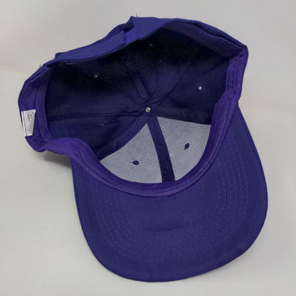 Unbranded Strapback Hat Purple One Size Adjustable Vented Holes 6 Panel Blank