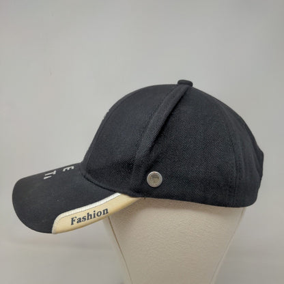 Sweet Fashion Men's Slideback Hat Black Embroidered Logo Adjustable