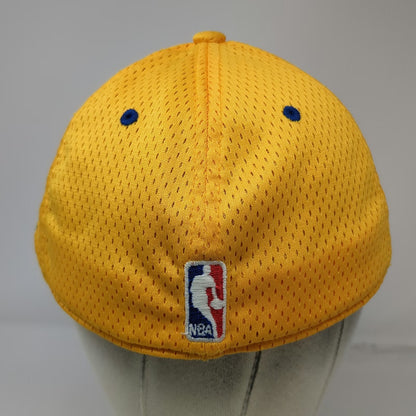 Golden State Warriors NBA Adidas Cap Yellow XL Mesh Stretch Fit Basketball Logo