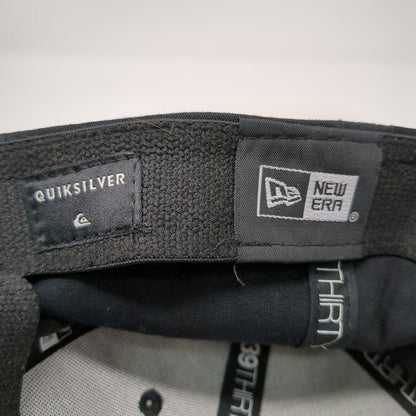 New Era Quiksilver Baseball Cap Black M Stretch Fit Fitted Structured Hat