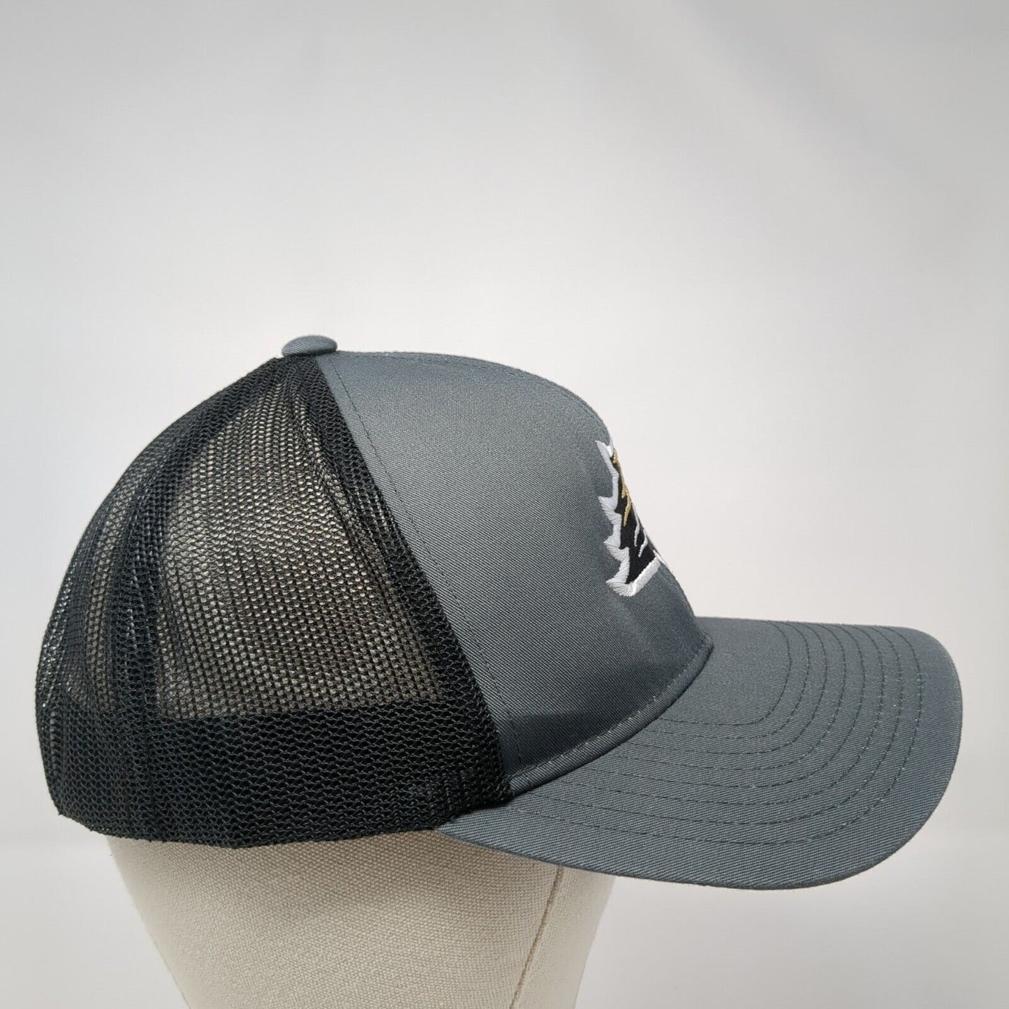 Pacific Headwear Snapback Trucker Hat Gray One Size Adjustable Mesh Back
