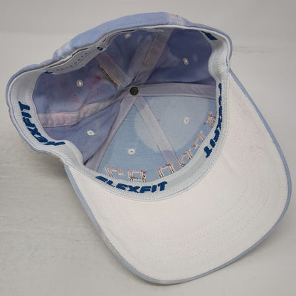Aeropostale Baseball Cap Blue Size S/M Flexfit AERO 87 Faded Wash Splatter Hat