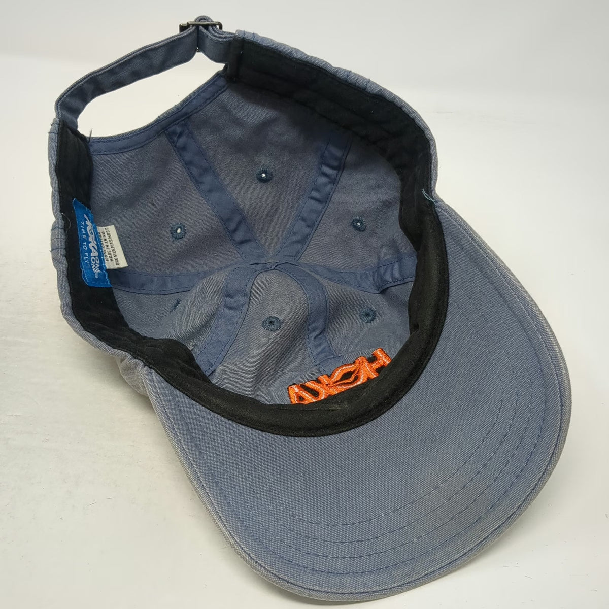 HOKA Baseball Cap Blue Orange One Size Adjustable Embroidered Cotton Logo Hat