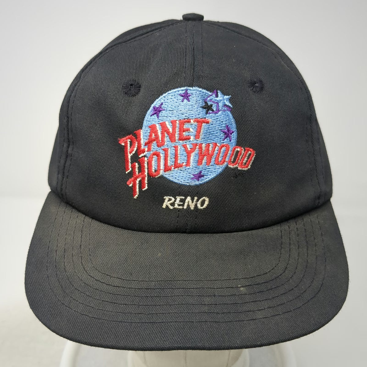 Planet Hollywood Snapback Hat Black One Size Reno Embroidered Logo Vintage USA