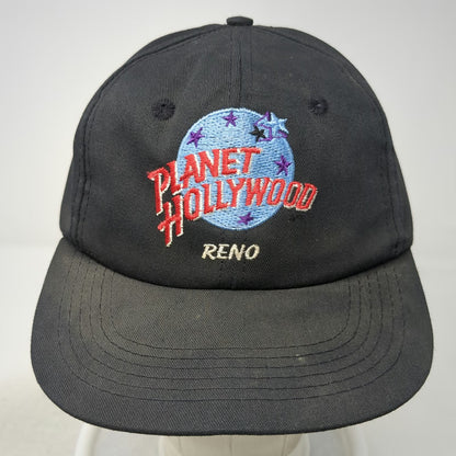 Planet Hollywood Snapback Hat Black One Size Reno Embroidered Logo Vintage USA