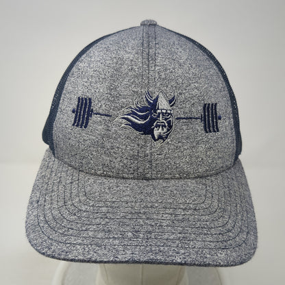 European Masters Weightlifting Snapback Trucker Hat Multi Large Mesh Back