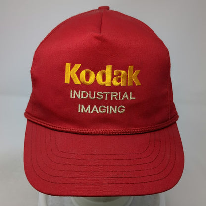 Paramount Apparel 5 Panel Red Hat One Size Kodak Industrial Imaging Rope Strap
